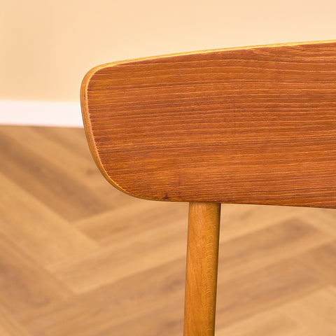 Danish dining chairs in teak & beech by Findahl Møbelfabrik, model 'Møsbol'