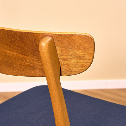 Danish dining chairs in teak & beech by Findahl Møbelfabrik, model 'Møsbol'