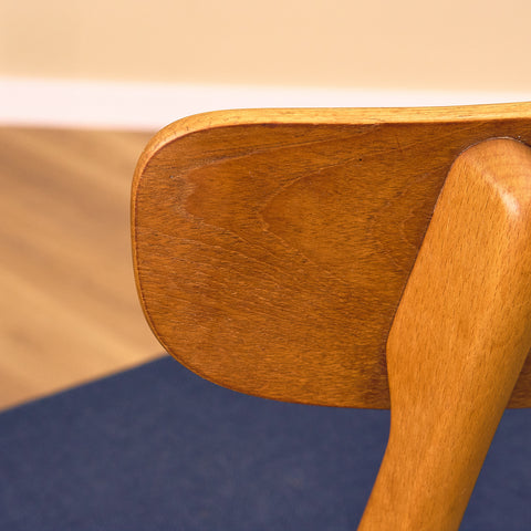Danish dining chairs in teak & beech by Findahl Møbelfabrik, model 'Møsbol'