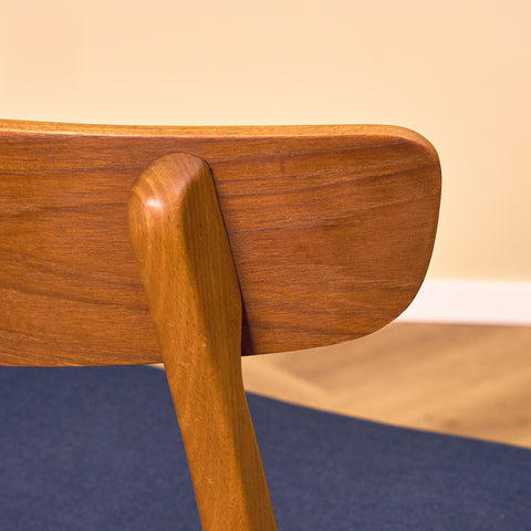 Danish dining chairs in teak & beech by Findahl Møbelfabrik, model 'Møsbol'