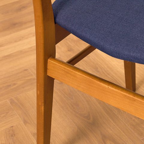 Danish dining chairs in teak & beech by Findahl Møbelfabrik, model 'Møsbol'
