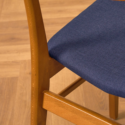 Danish dining chairs in teak & beech by Findahl Møbelfabrik, model 'Møsbol'