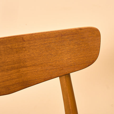 Danish dining chairs in teak & beech by Findahl Møbelfabrik, model 'Møsbol'