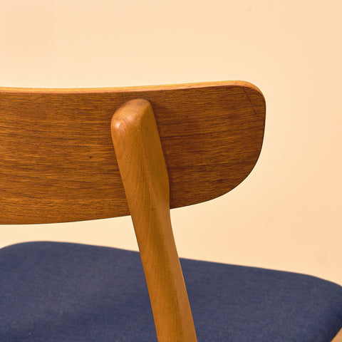 Danish dining chairs in teak & beech by Findahl Møbelfabrik, model 'Møsbol'