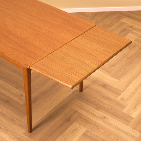 Swedish rectangular dining table in teak by Rosendal Möbelfabrik, Rottne