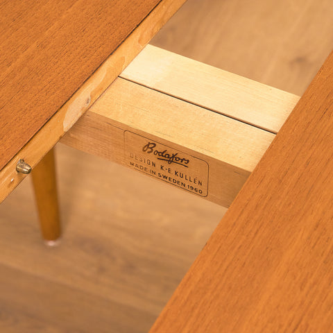 Swedish dining table in teak by K.-E. Kullén for Bodafors