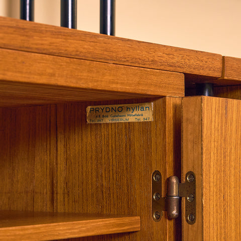 Swedish modular bookshelf in teak, model 'Prydno', by Bröderna Gustafsson