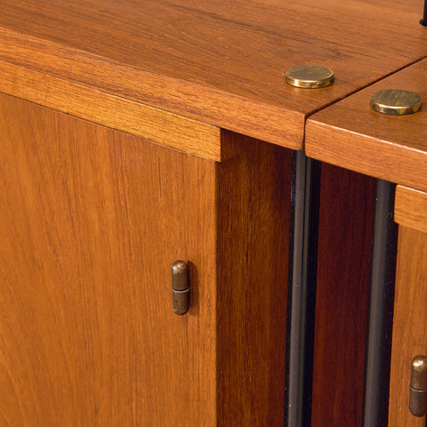 Swedish modular bookshelf in teak, model 'Prydno', by Bröderna Gustafsson