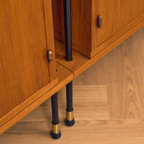 Swedish modular bookshelf in teak, model 'Prydno', by Bröderna Gustafsson