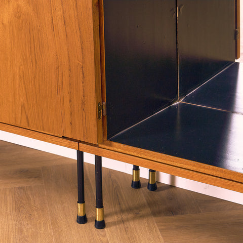 Swedish modular bookshelf in teak, model 'Prydno', by Bröderna Gustafsson