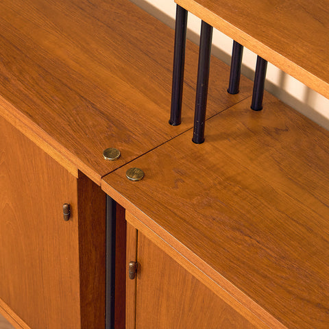 Swedish modular bookshelf in teak, model 'Prydno', by Bröderna Gustafsson
