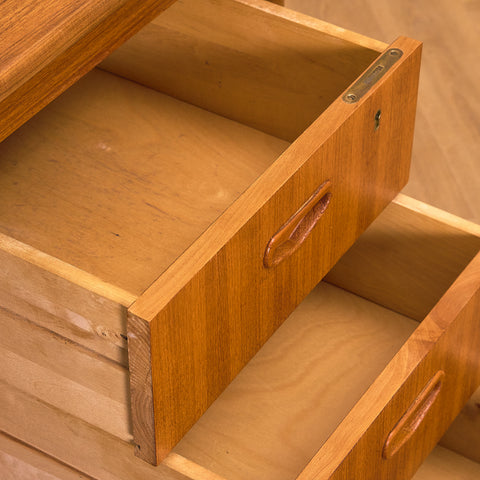 Swedish writing desk in teak and beech