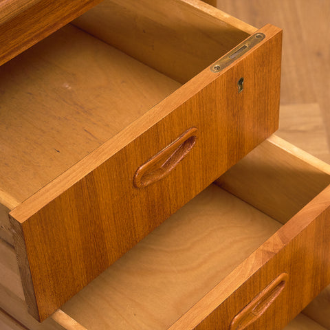 Swedish writing desk in teak and beech