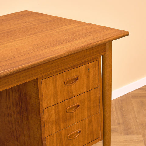 Swedish writing desk in teak and beech