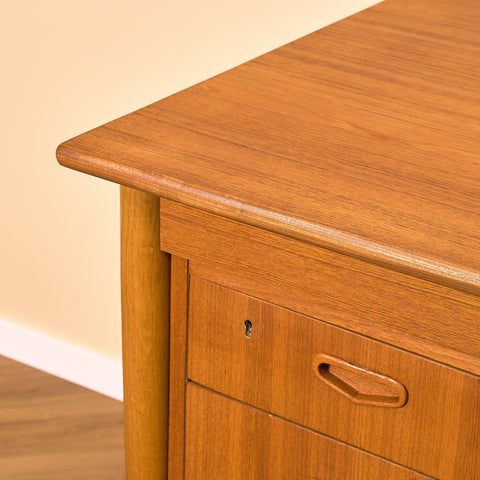 Swedish writing desk in teak and beech