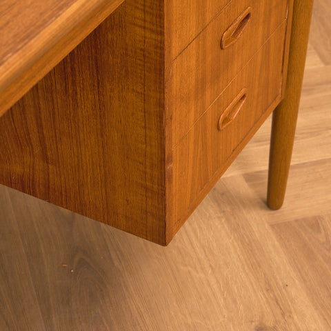 Swedish writing desk in teak and beech