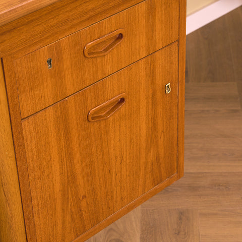 Swedish writing desk in teak and beech