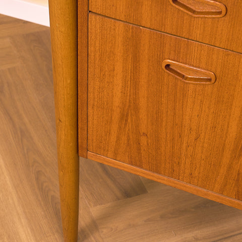 Swedish writing desk in teak and beech