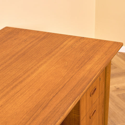 Swedish writing desk in teak and beech
