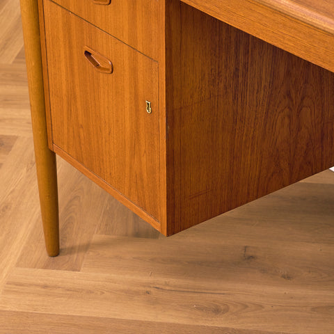 Swedish writing desk in teak and beech