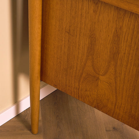 Swedish writing desk in teak and beech