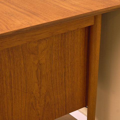 Swedish writing desk in teak and beech