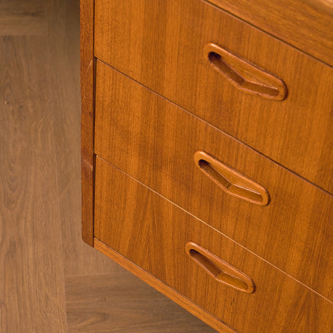 Swedish writing desk in teak and beech