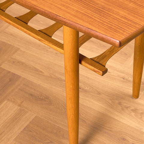 Swedish coffee table in teak and oak