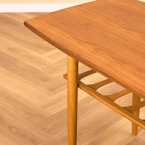 Swedish coffee table in teak and oak