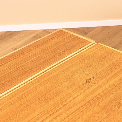 Swedish foldable coffee table in teak and beech