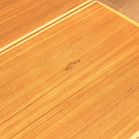 Swedish foldable coffee table in teak and beech