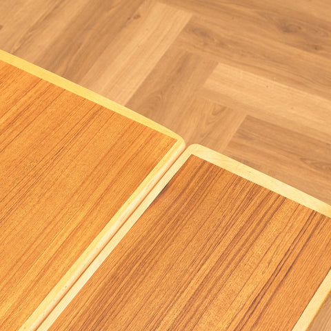 Swedish foldable coffee table in teak and beech
