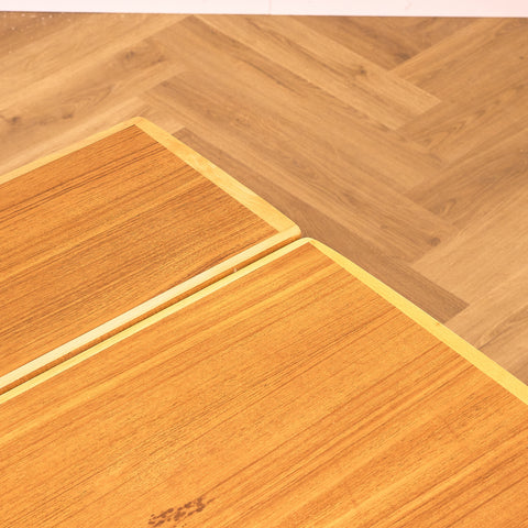 Swedish foldable coffee table in teak and beech