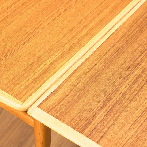 Swedish foldable coffee table in teak and beech