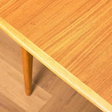 Swedish foldable coffee table in teak and beech