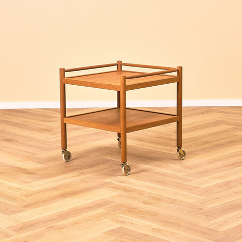 Swedish serving trolley in teak, model 'Rolly' by DS furniture, Diö