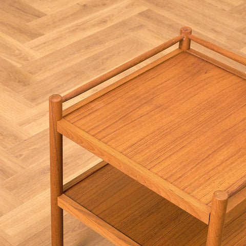 Swedish serving trolley in teak, model 'Rolly' by DS furniture, Diö