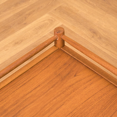 Swedish serving trolley in teak, model 'Rolly' by DS furniture, Diö