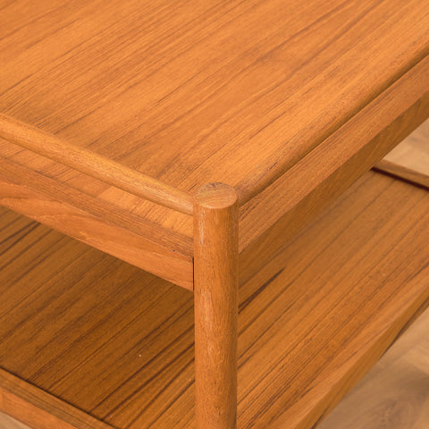 Swedish serving trolley in teak, model 'Rolly' by DS furniture, Diö