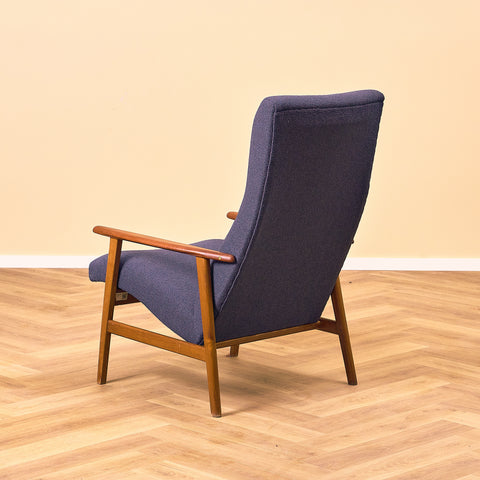 Armchair in teak and oak