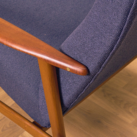 Armchair in teak and oak