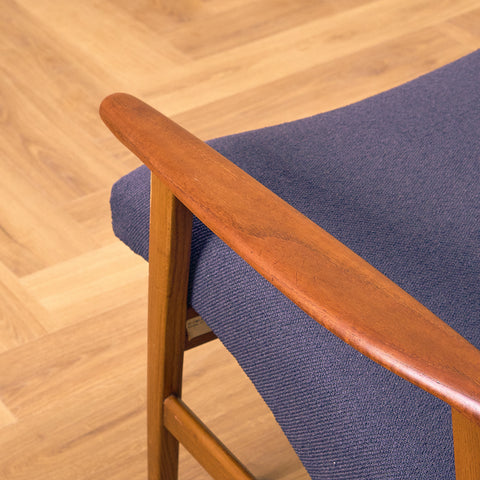 Armchair in teak and oak