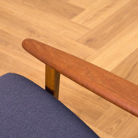 Armchair in teak and oak