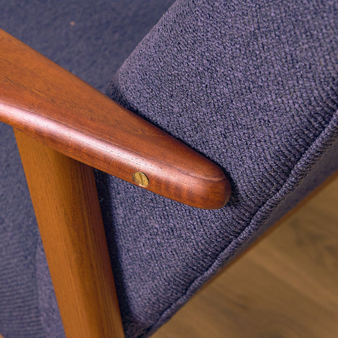 Armchair in teak and oak