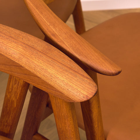Danish dining chairs in teak, model 'Compass' by Erik Kirkegaard for Høng Stolefabrik
