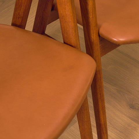 Danish dining chairs in teak, model 'Compass' by Erik Kirkegaard for Høng Stolefabrik
