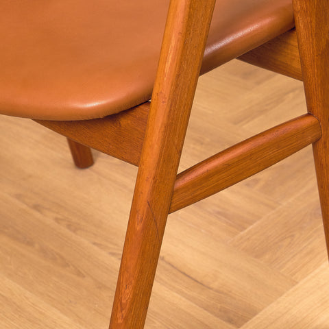 Danish dining chairs in teak, model 'Compass' by Erik Kirkegaard for Høng Stolefabrik