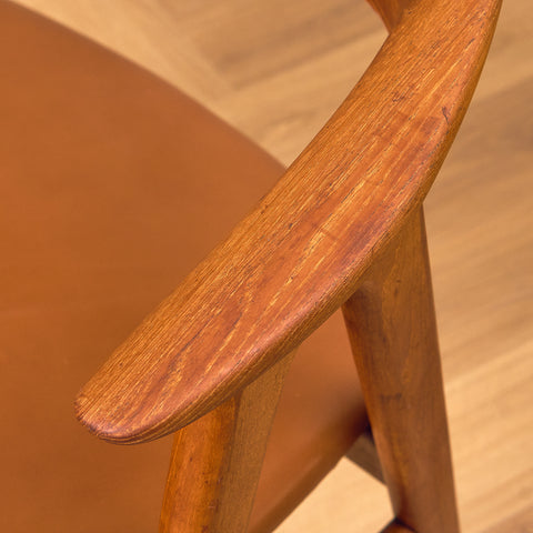 Danish dining chairs in teak, model 'Compass' by Erik Kirkegaard for Høng Stolefabrik