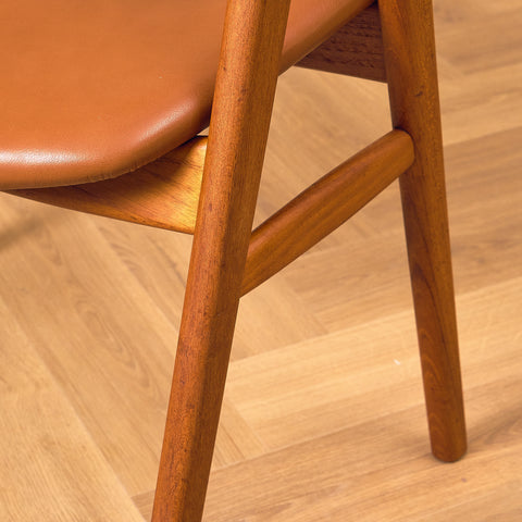 Danish dining chairs in teak, model 'Compass' by Erik Kirkegaard for Høng Stolefabrik