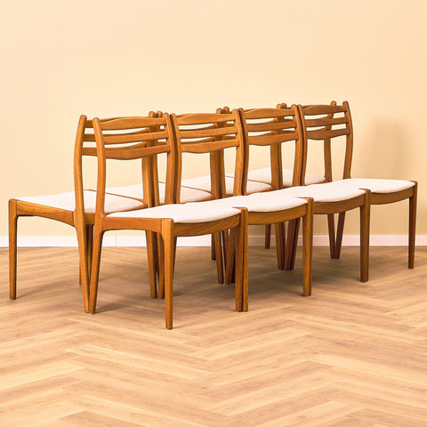 Swedish dining chairs in solid oak